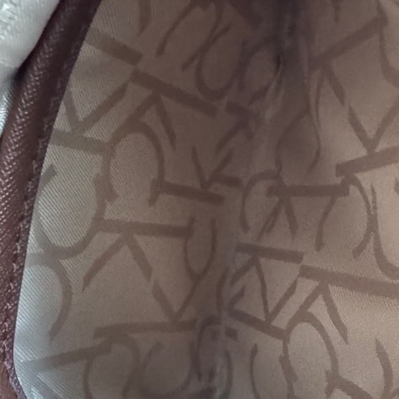 Calvin Klein Tan and Brown Monogram Wristlet - Picture 4 of 6